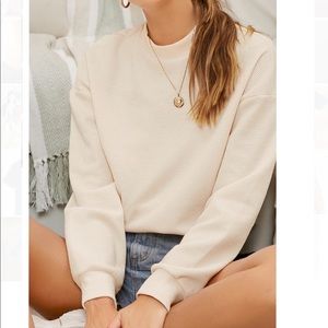 Soft waffle knit mock neck shirt/sweater
